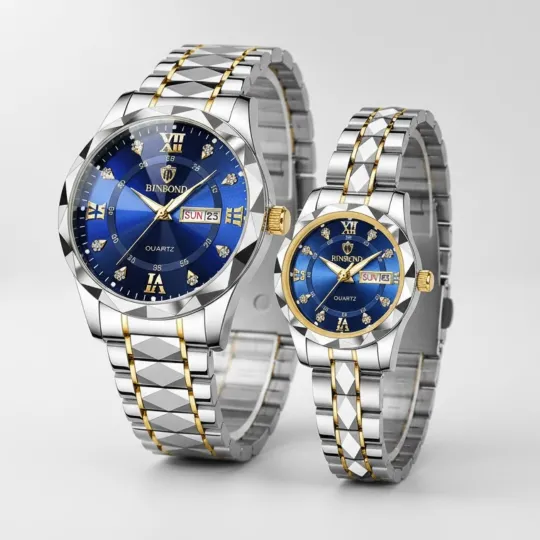Royal Blue Couple Watch Set